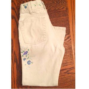 Gap Kids 5 -Pocket Khaki Jeans with Floral Trim